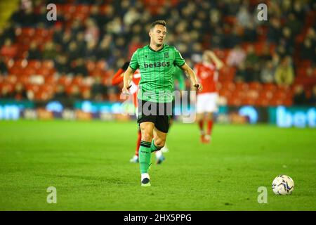 Oakwell, Barnsley, England - 8th March 2022 Phil Jagielka (19) of Stoke - during the game Barnsley v Stoke City, Sky Bet EFL Championship 2021/22, at Oakwell, Barnsley, England - 8th March 2022,  Credit: Arthur Haigh/WhiteRosePhotos/Alamy Live News Stock Photo