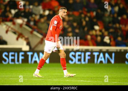 Oakwell, Barnsley, England - 8th March 2022 Carlton Morris (14) of Barnsley - during the game Barnsley v Stoke City, Sky Bet EFL Championship 2021/22, at Oakwell, Barnsley, England - 8th March 2022,  Credit: Arthur Haigh/WhiteRosePhotos/Alamy Live News Stock Photo