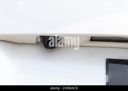 Reverse camera in a car boot Stock Photo