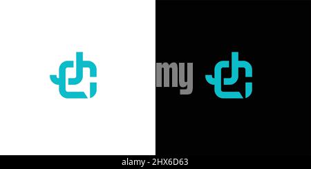 Simple and modern JC letter initials logo design Stock Vector