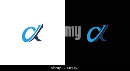 Modern and sophisticated alpha logo design Stock Vector