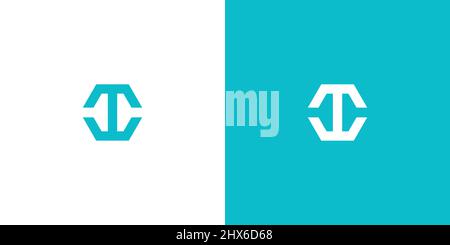 Simple and modern JC letter initials logo design 1 Stock Vector