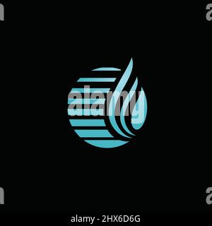 Modern and sophisticated water and gas logo design suitable for industry Stock Vector