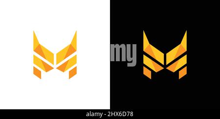 Abstract and colorful initial letter FF fox logo design Stock Vector