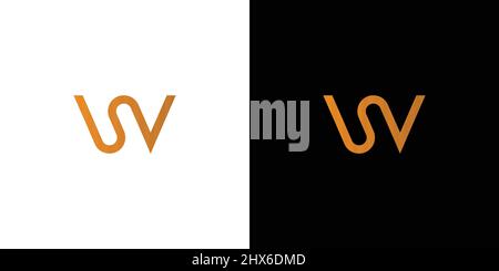 Modern and elegant SW initials logo design Stock Vector