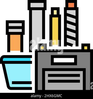 polypropylene thermoplastic color icon vector illustration Stock Vector