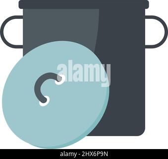 Casserole for cooking, pan with lid kitchenware Stock Vector