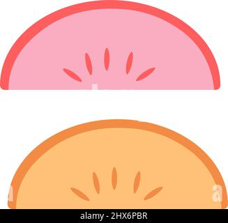 Ripe apple slices, vegan and vegetarian meals Stock Vector
