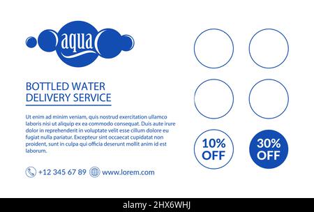 Aqua bottled water delivery service company vector Stock Vector