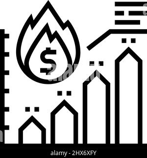 galloping inflation line icon vector illustration Stock Vector Image ...