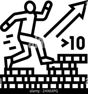 galloping inflation line icon vector illustration Stock Vector Image ...