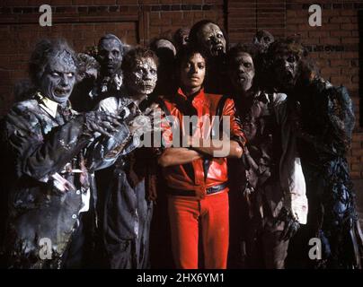 Download Michael Jackson in his iconic Thriller music video Wallpaper   Wallpaperscom