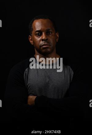 Andi Peters studio portrait Taken March 5th 2022 while filming for Saturday Night Takeaway Stock Photo