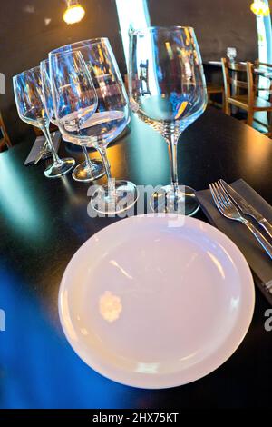 Table Setting, Restaurant Serving Stock Photo