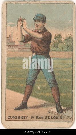 Vintage baseball player card artwork Stock Photo