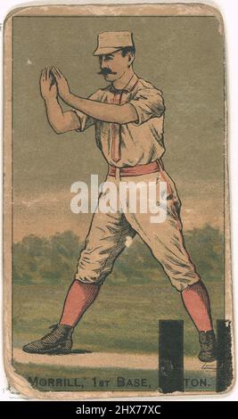 Vintage baseball player card artwork Stock Photo