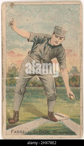 Vintage baseball player card artwork Stock Photo