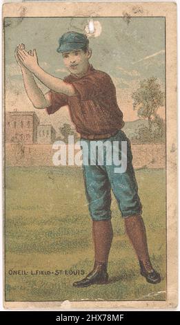 Vintage baseball player card artwork Stock Photo