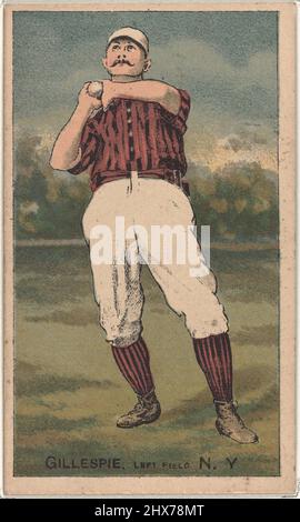 Vintage baseball player card artwork Stock Photo