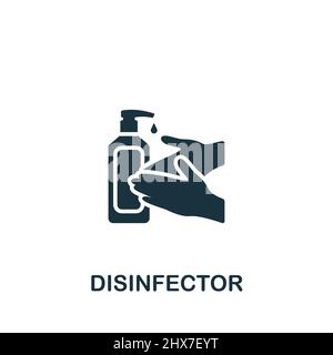 Disinfector icon. Monochrome simple icon for templates, web design and infographics Stock Vector
