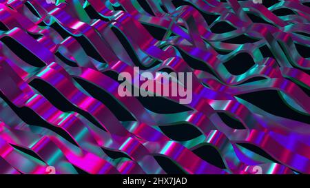 Iridescent wave lines. Computer generated 3d render Stock Photo - Alamy