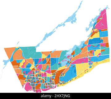 Urban city map of Kingston. Vector illustration, Kingston map grayscale ...