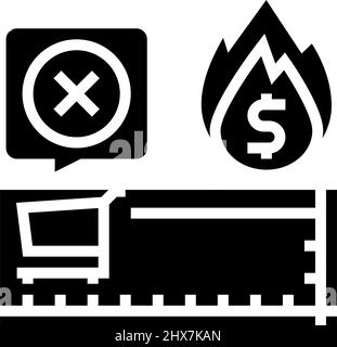 core inflation glyph icon vector illustration Stock Vector