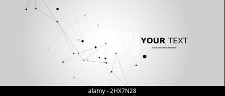 Geometric abstract background snd molecule and communication and big data vector design Stock Vector
