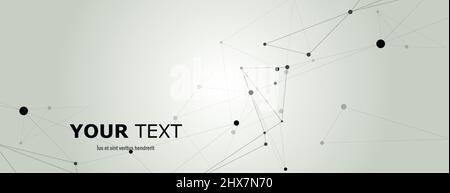 Geometric abstract background snd molecule and communication and big data vector design Stock Vector