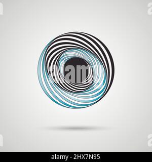 Vector abstract twirl circle design Stock Vector