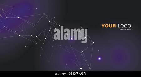 Abstract technology connect background and structure network design Stock Vector