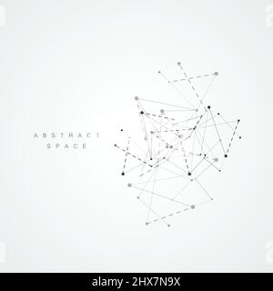 Abstract network connections with dots and lines Stock Vector