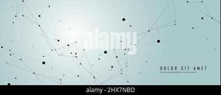 Geometric abstract background snd molecule and communication and big data vector design Stock Vector
