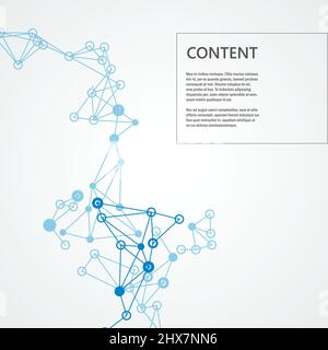 Vector connection pattern with dynamic lines and dots Stock Vector