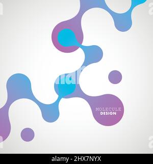 Abstract molecular structures and technology and science design Stock Vector