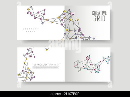 Minimalistic abstract vector presentation design and business templates and connection structure concept Stock Vector