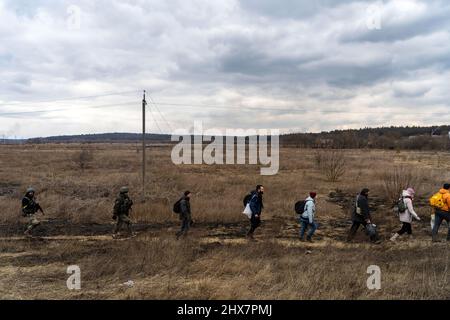 Irpin Ukraine 12th Jan 2019 A Burnt Out Car And A Damaged Church 