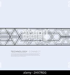 Abstract geometric overlapping lines background Stock Vector