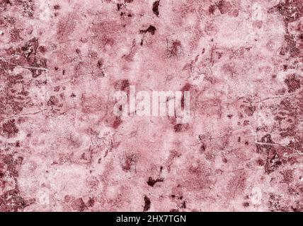 Red painted seamless rough grunge textured old concrete wall surface for background Stock Photo