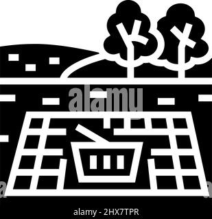 picnic park glyph icon vector illustration Stock Vector