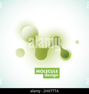 Creative molecule or atom connect design with color circles and lines Stock Vector