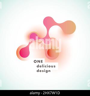 Creative molecule or atom connect design with color circles and lines Stock Vector