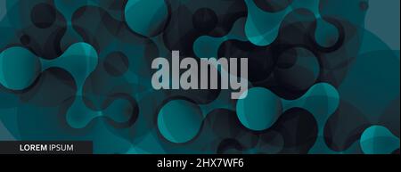Abstract vector connect pattern molecules design Stock Vector