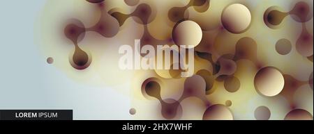 Abstract vector connect pattern molecules design Stock Vector