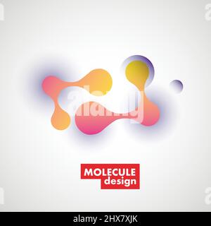 Vector circles and abstract shapes connect element on white background Stock Vector