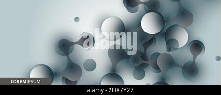 Abstract fluid pattern molecules design Stock Vector