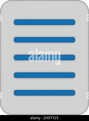 Document payment list. Vector 3d isometric color icon new flat style. Creative illustration, idea for infographics. eps 10 Stock Vector