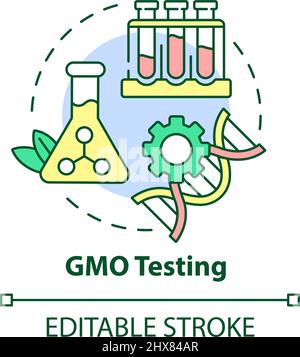 GMO testing concept icon Stock Vector