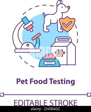Pet food testing concept icon Stock Vector
