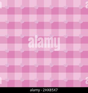 Tartan fabric textile pattern seamless pink color abstract background texture wallpaper backdrop decoration vector and illustration Stock Vector